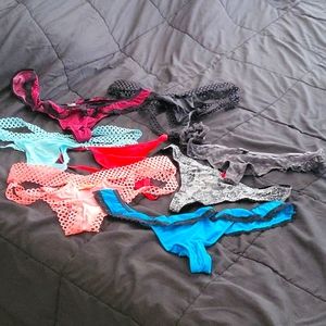 8pk..multi colored pink and American  eagle and v.s  pink  panties